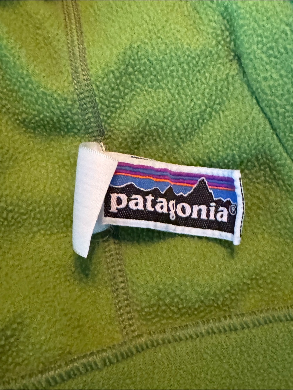 Patagonia Kids Lime Green Full-Zip Fleece Hoodie XL - Picture 7 of 8